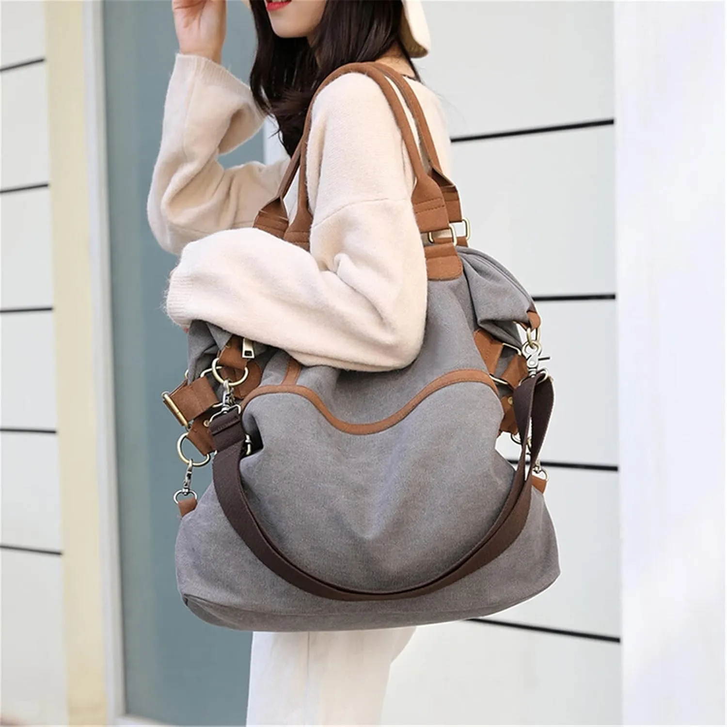 Women's Crossbody Handbags Canvas Handbag, large capacity leisure shoulder strap, waterproof bag