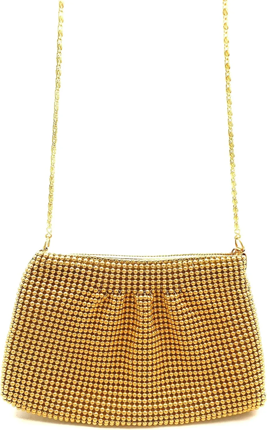 Women's Evening Clutches Metal Beaded Mesh Party Purse Bag