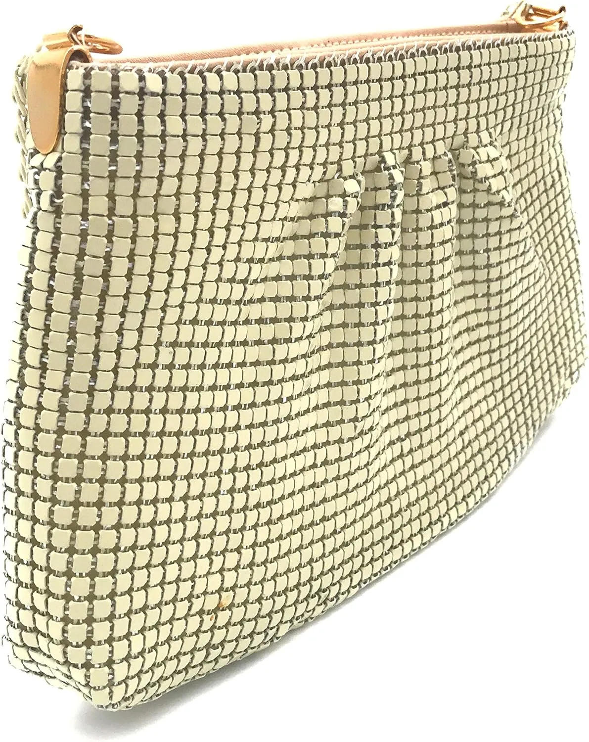 Women's Evening Clutches Metal Mesh Party Purse Bag(Mini,Purple)