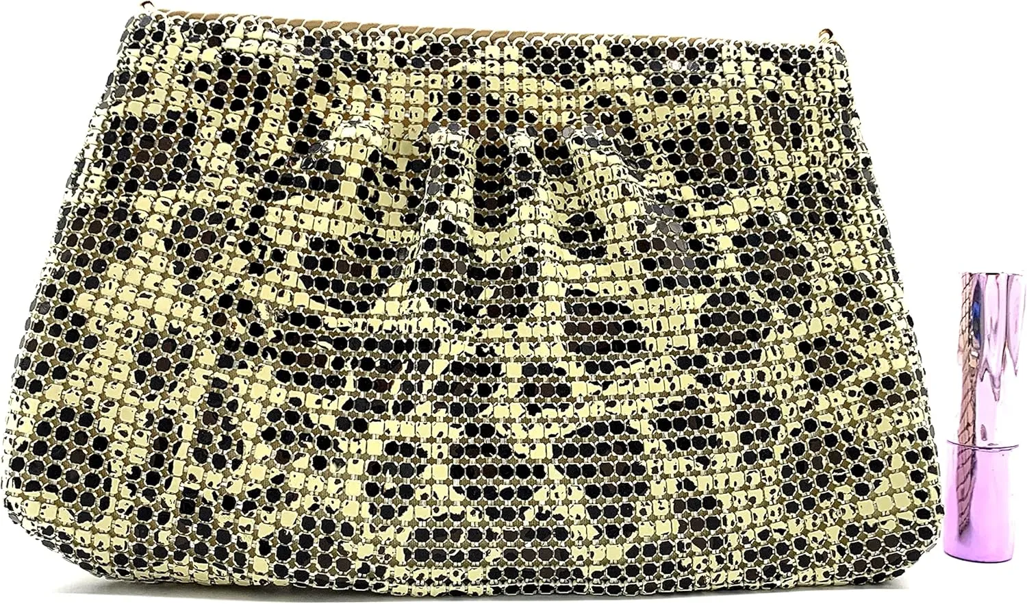 Women's Evening Clutches Metal Mesh Party Purse Bag(Mini,Purple)