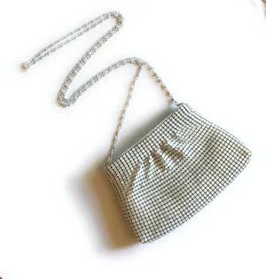 Women's Evening Clutches Metal Mesh Party Purse Bag(Mini,Purple)