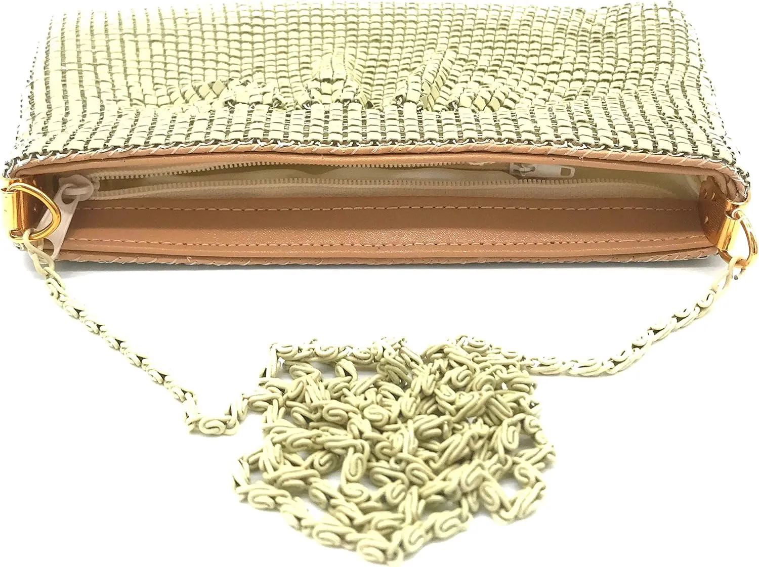 Women's Evening Clutches Metal Mesh Party Purse Bag(Mini,Purple)