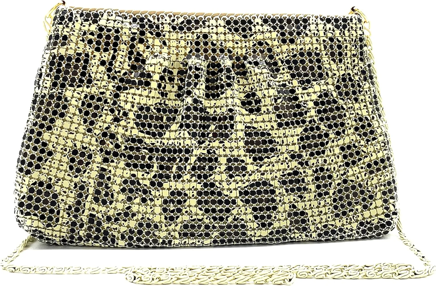 Women's Evening Clutches Metal Mesh Party Purse Bag(Mini,Purple)