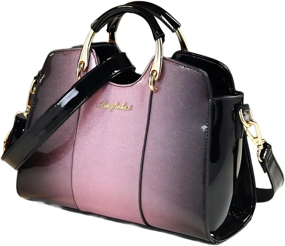 Women's Fashion Leather Top Handle Satchel Crossbody Handbag, Large Capacity Tote Bag Purse, Shoulder Messenger Bag
