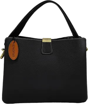 Women's Genuine Leather Tote Bag, Versatile Satchel and Top Handle Handbag with Straps Shoulder Bag