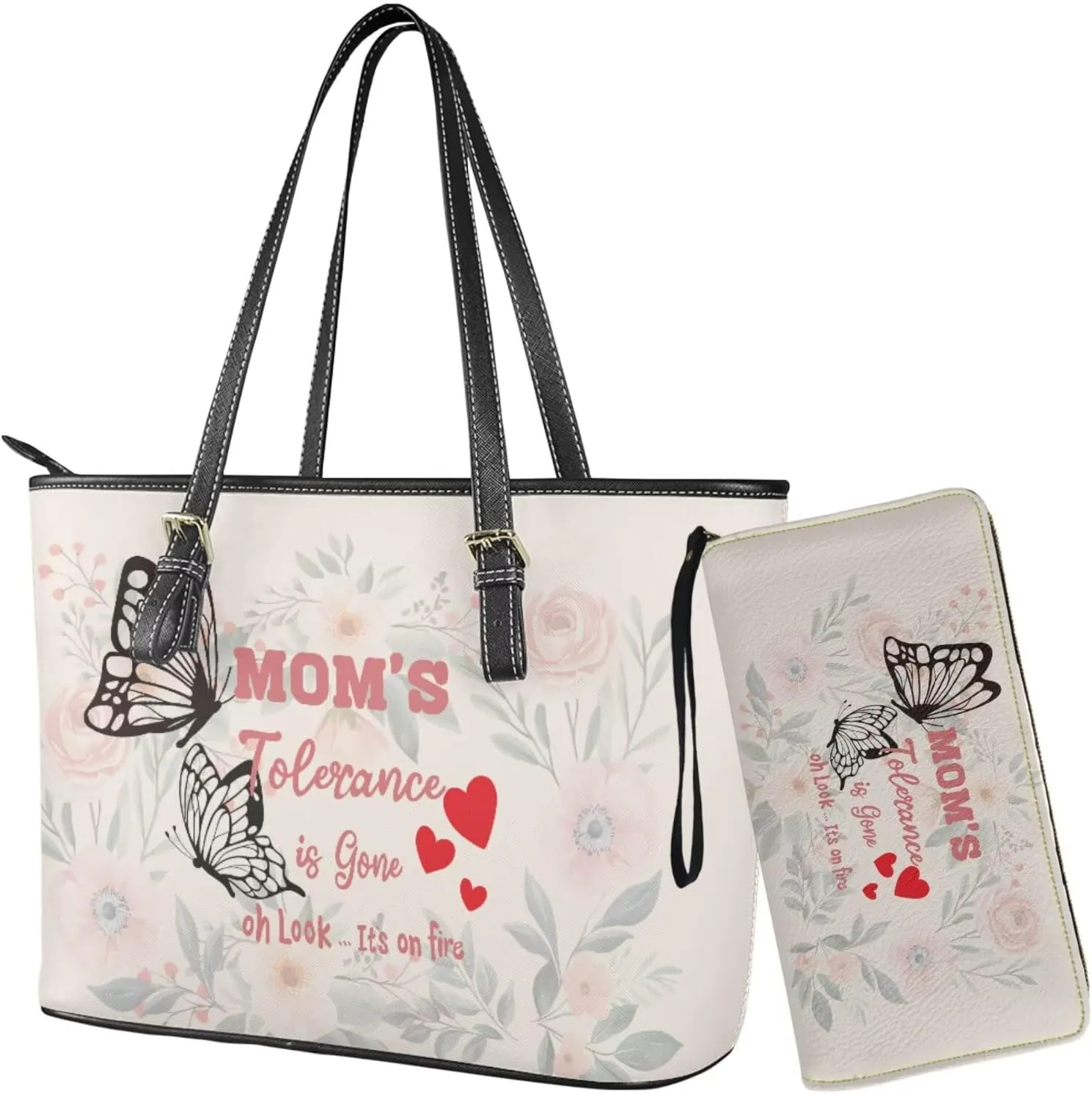 Womens Handbag Wallet Set Leather Satchel Purse Handbag with Wristlet Wallet Top Handle Handbag for Ladies