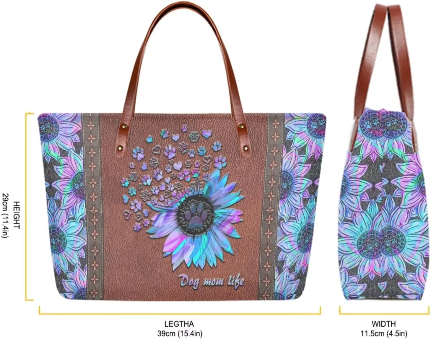 Womens Handbag with Matching Wallet, Large Top Handle Purse Shoulder Tote Bag with PU Clutch Wallet Purse…