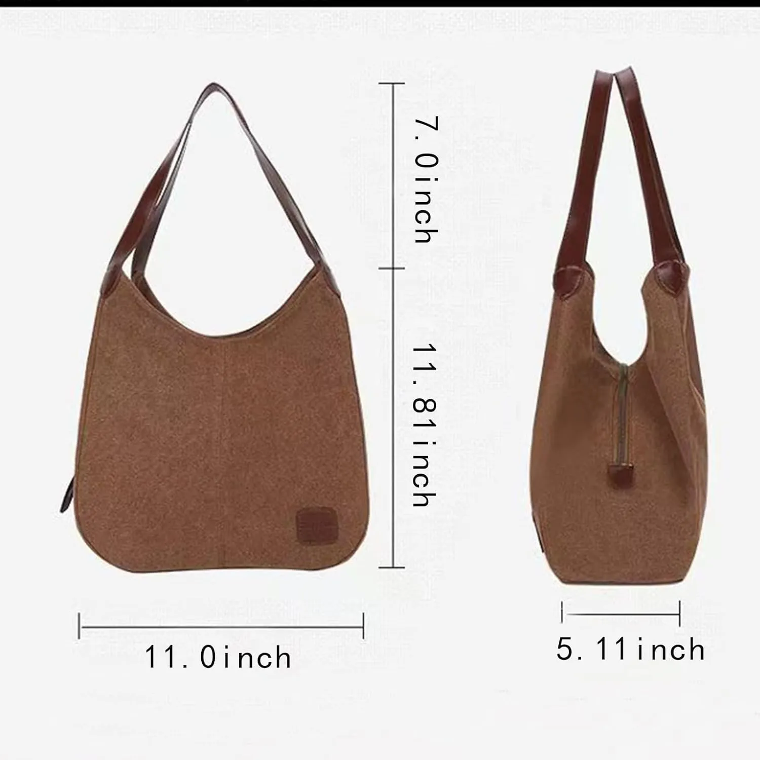 Women's Multi-pocket Canvas Shoulder Bag Fashion Cotton Canvas Totes Purses Casual Top Handle Handbags Hobo Bags