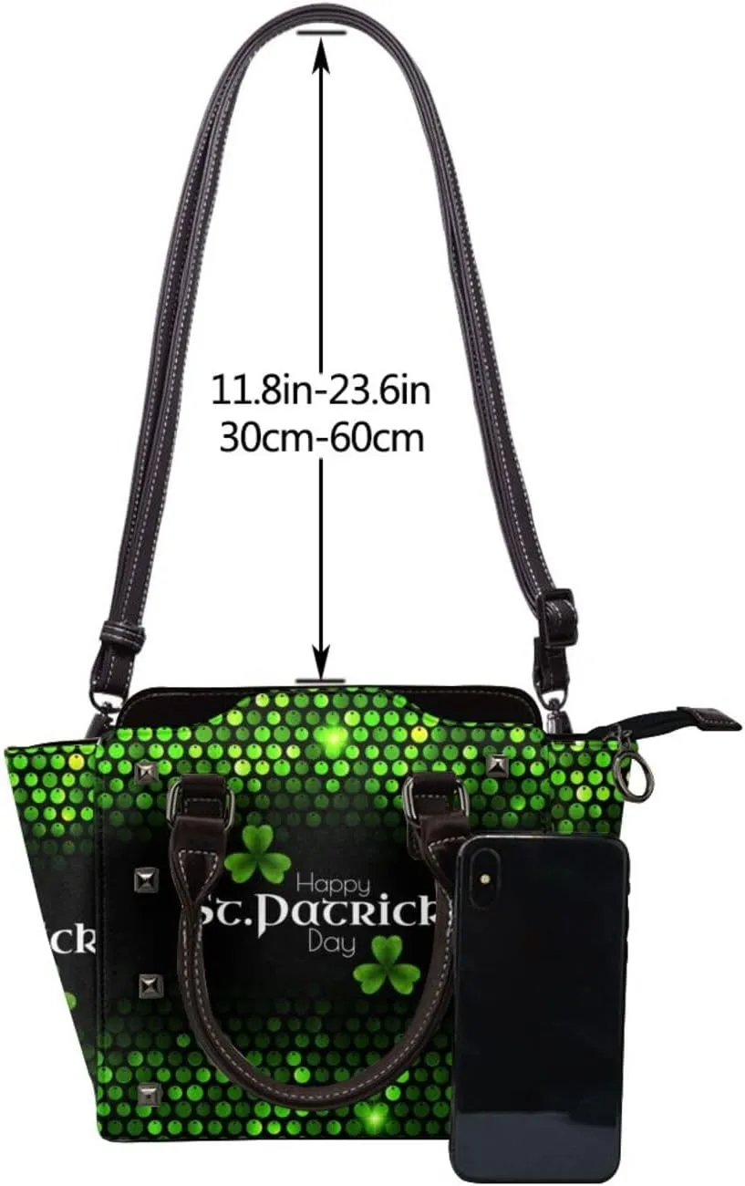 Women's PU Leather Shoulder Bag Handbag Shopping Purse Handle Satchels Studded Totes Clutch Bag