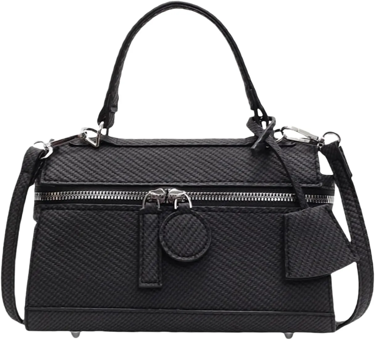 Women's PU Top-Handle Handbag with Detachable Strap – Versatile Crossbody and Shoulder Bag for Everyday Use