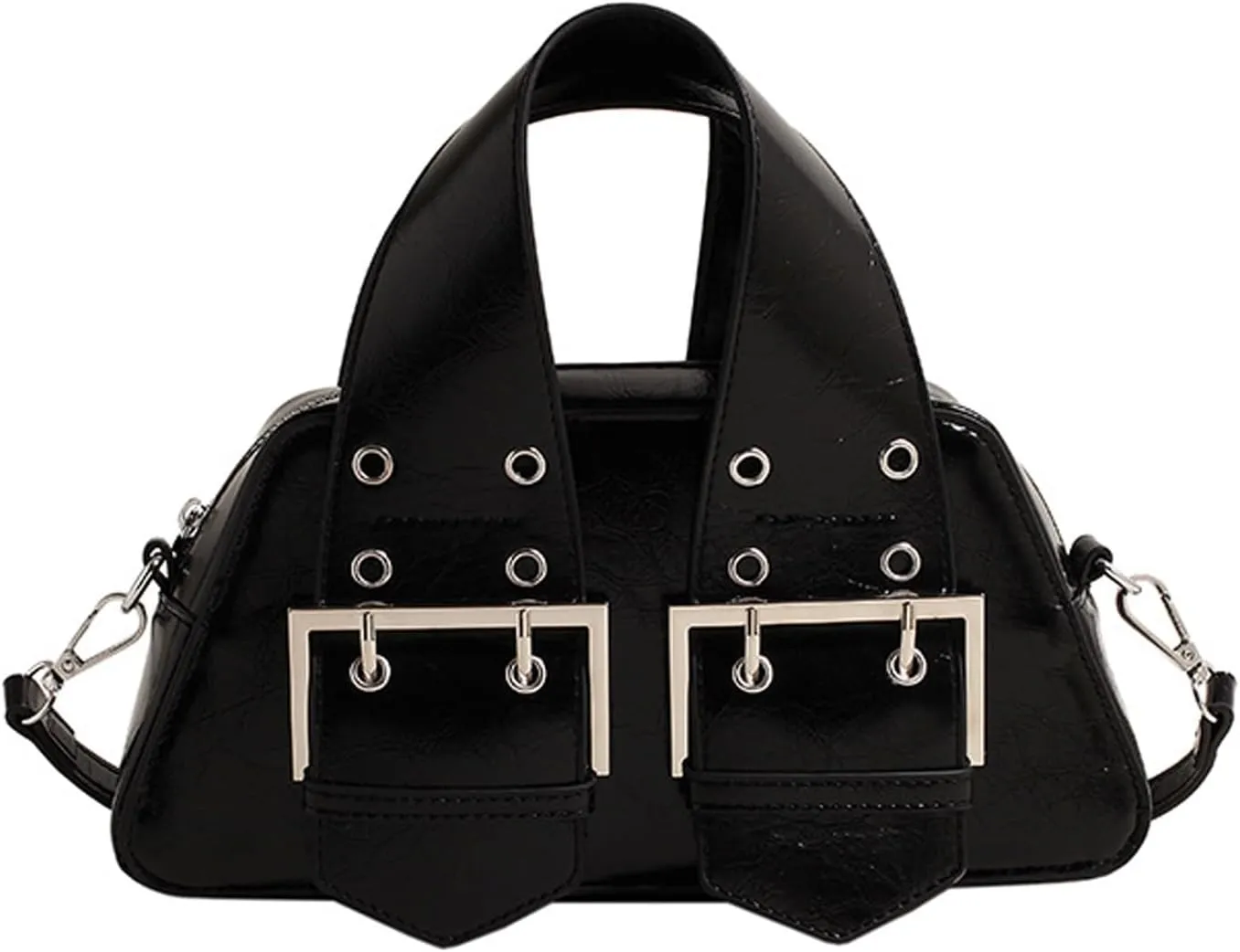Women's Top Handle Bag Y2k Designer PU Leather Shoulder Bags Aesthetic Bag Crossbody Purse Bag for Women