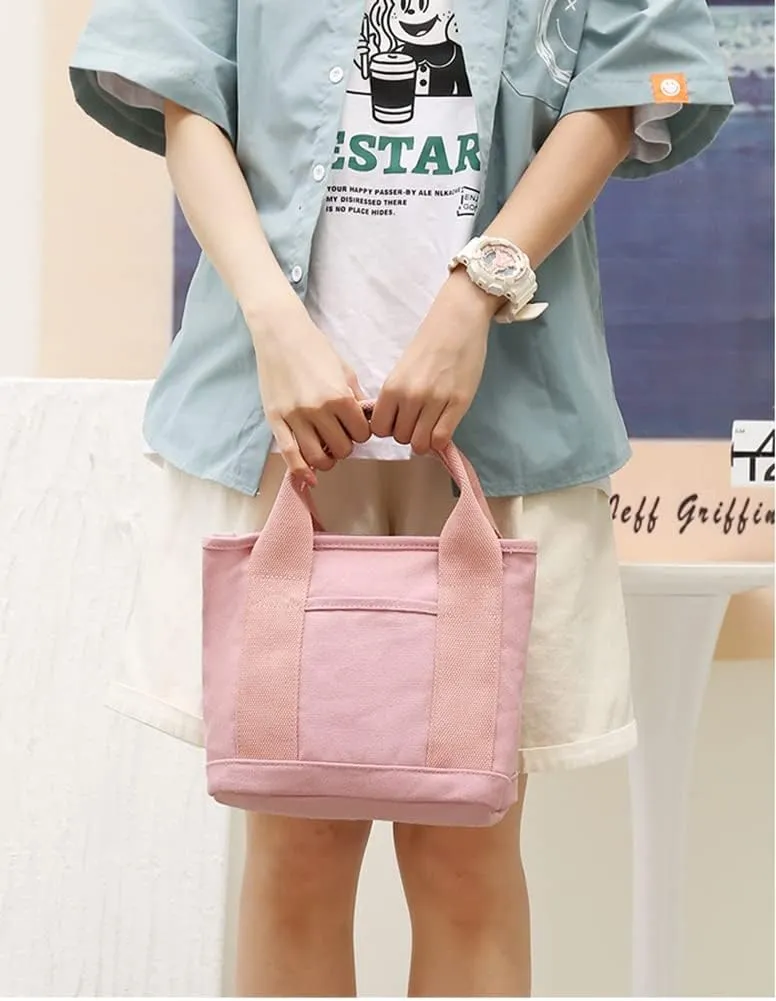 Women's Tote Purse Multi-pocket Handbags Heavy Duty Canvas Shoulder Bag Stored Bag Top Handle Satchel