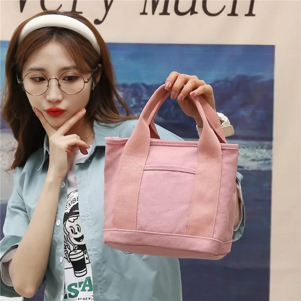 Women's Tote Purse Multi-pocket Handbags Heavy Duty Canvas Shoulder Bag Stored Bag Top Handle Satchel