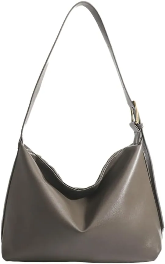 Women's Vegan Leather Tote Bag Large Y2K Shoulder Crossbody Bag Trendy Soft Handbag Top Handle Purse