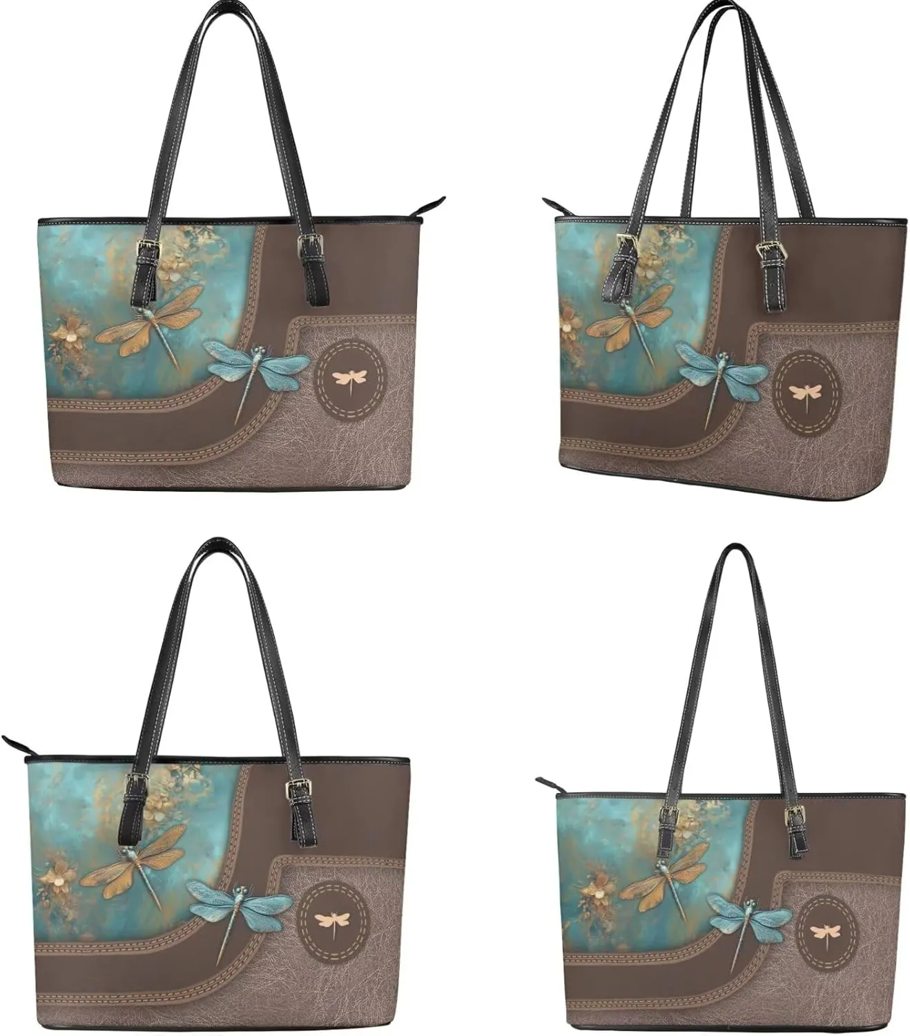 Womens Wallet and Purse Set Tote Bag Hobo Shoulder Handbag with Matching Purse Pu Leather Top Handle Handbag