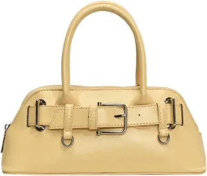 Women's Y2k Purse Buckle Belt Leather Tote Handbag Trendy Top Handle Shoulder Bag Satchel Underarm Crossbody Purses