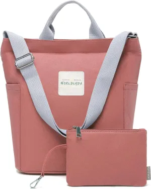 Worldlyda Women Canvas Tote Purse Large Shoulder Bag Casual Crossbody Hobo Top Handle Handbags