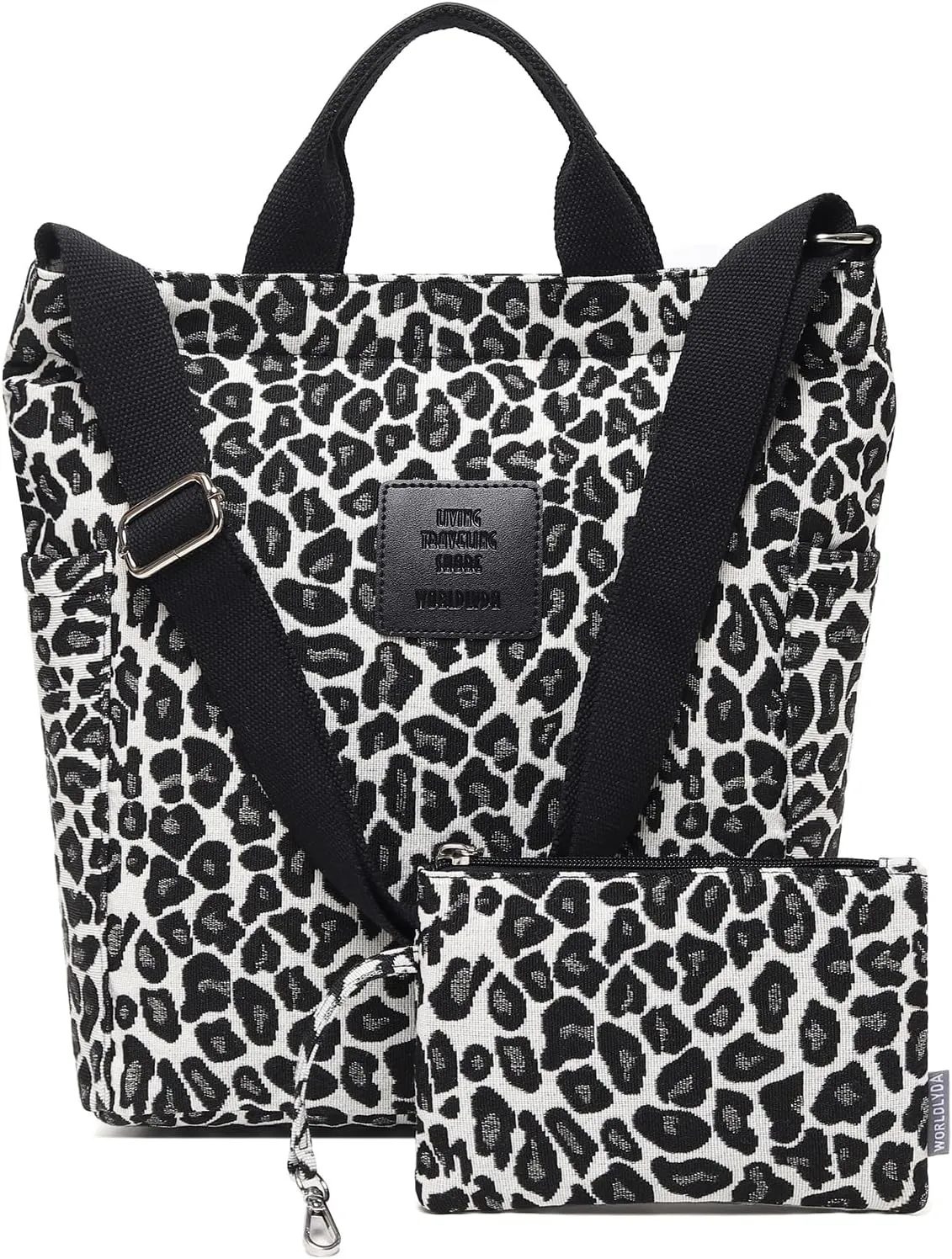 Worldlyda Women Canvas Tote Purse Large Shoulder Bag Casual Crossbody Hobo Top Handle Handbags