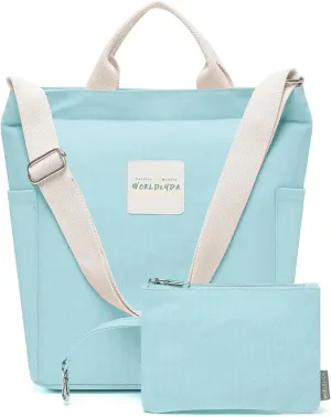 Worldlyda Women Canvas Tote Purse Large Shoulder Bag Casual Crossbody Hobo Top Handle Handbags