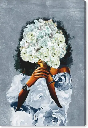 Wynwood Studio Fashion and Glam Wall Art Canvas Prints 'Garden in France Dusty' Outfits Home Décor, 16 in x 24 in, Blue, Brown