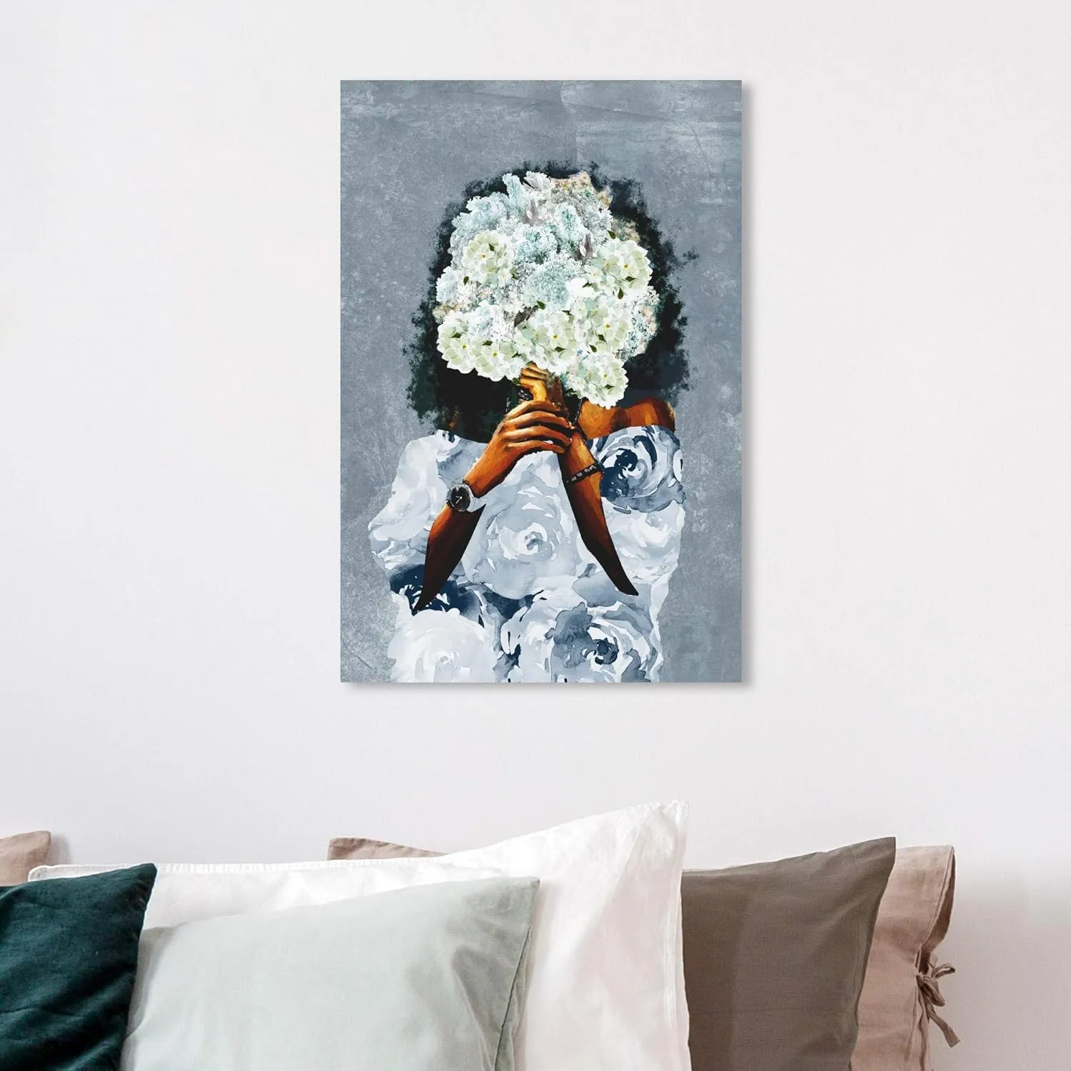 Wynwood Studio Fashion and Glam Wall Art Canvas Prints 'Garden in France Dusty' Outfits Home Décor, 16 in x 24 in, Blue, Brown