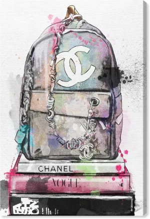 Wynwood Studio Glam Wall Art Canvas Prints 'School of Fashion' Handbags Home Décor, 16" x 24", White, Gray