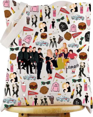 WZMPA Danny & Sandy Travel Makeup Bag Danny & Sandy Inspired Gift Theater Musical Zipper Pouch Bag (RYDELL TG)