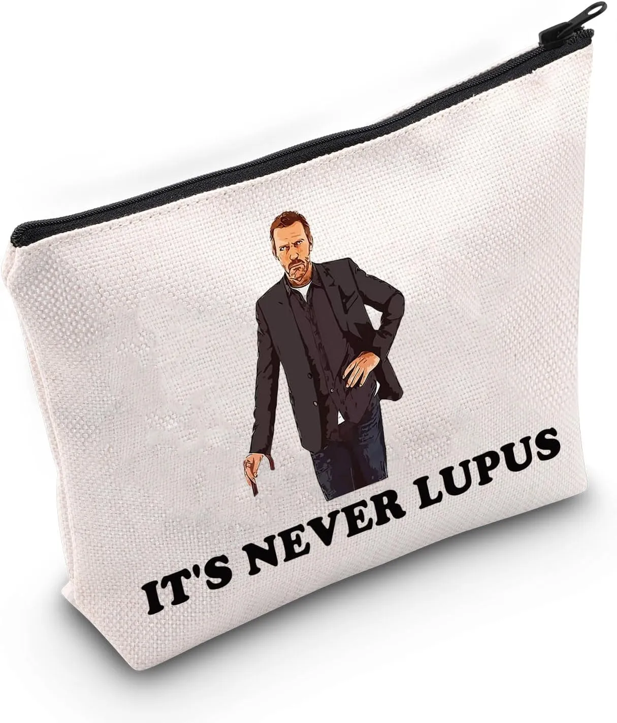 WZMPA Dr Gregory Cosmetic Bag Dr Gregory Fans Gift It's Never Lupus Zipper Pouch Bag For TV Series Fans (never Lupus)