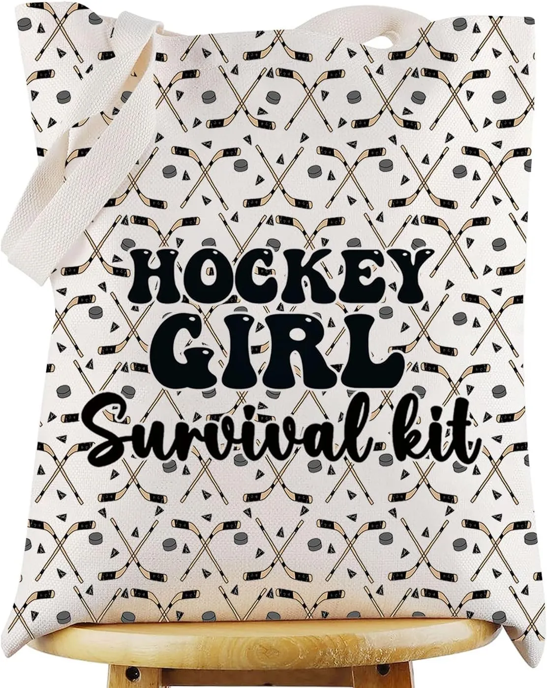 WZMPA Hockey Girl Survival Kit Hockey Lover Gift Hockey Player Makeup Pouch Bag Ice Hockey Sports Merchandise (Hockey Girl TG)