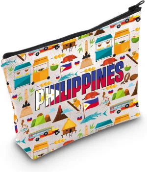 WZMPA Philippines Makeup Bag - Trip Gift Travel Culture Zipper Bag - Filipina Philippine Pride Gift