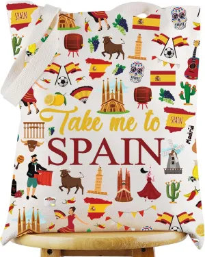 WZMPA Spain Travel Cosmetic Bag Spanish Souvenir Gift Take Me To Spain Zipper Pouch Bag Spain Vacation Gift (Take Spain TG)