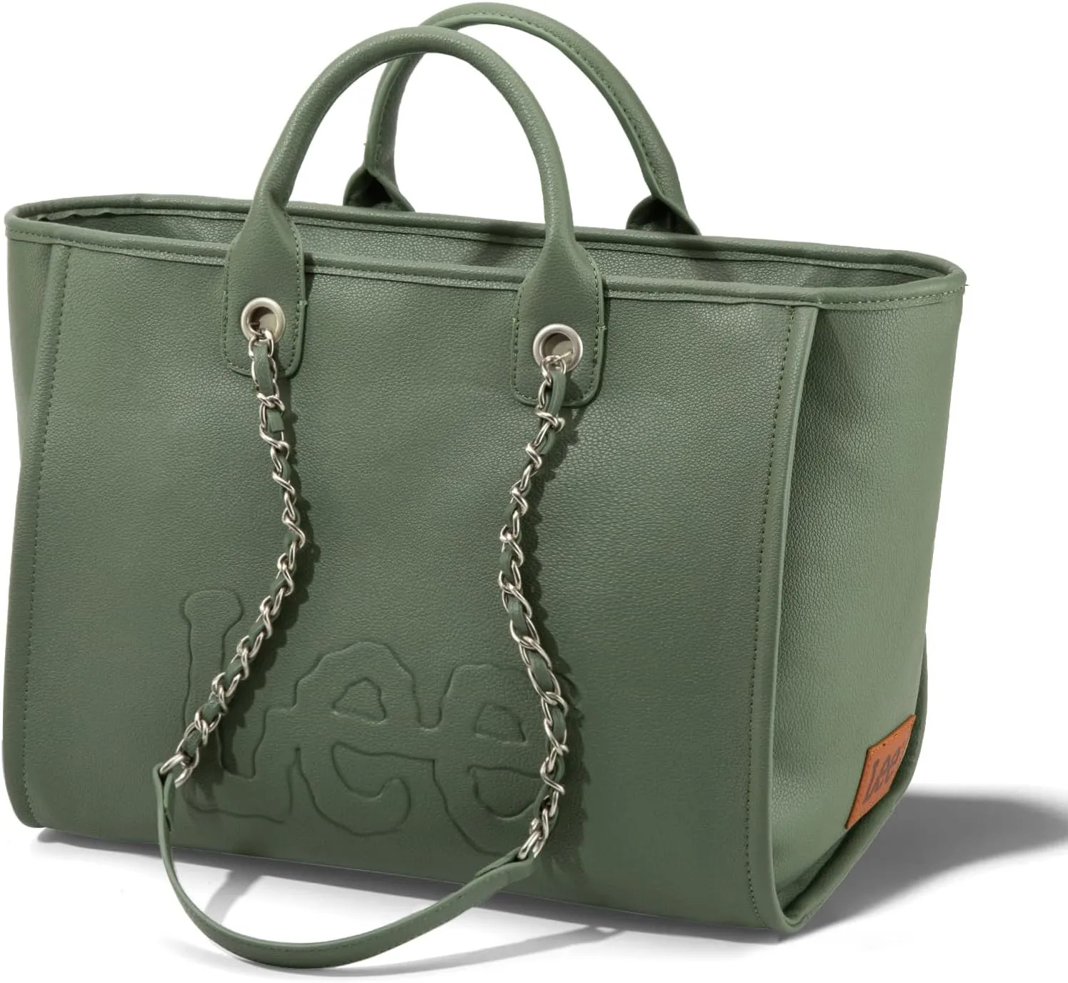 x Lee Large Shoulder Tote Bag for Women Vegan Leather Top-Handle Bag