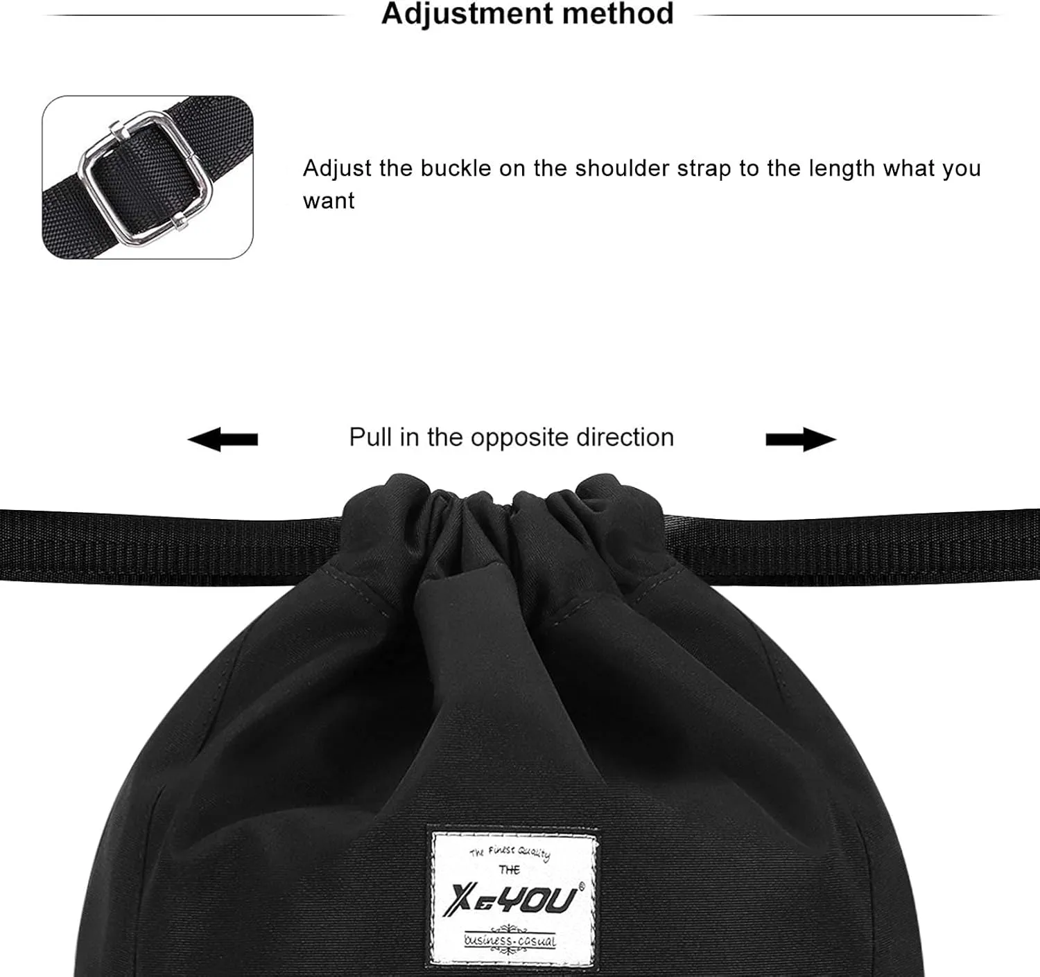 XEYOU Drawstring Sports Backpack Lightweight Gym Yoga Sackpack Shoulder Rucksack Casual Outdoor Daypack for Women and Men