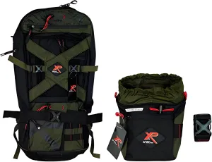 XP Metal Detectors Finds Pouch & Backpack 280, Designed for XP metal detectors and Finds Pouch provided with one Large Pocket and one Small Pocket Closed by a Zip (XPBACKPACK & XPPOUCH)
