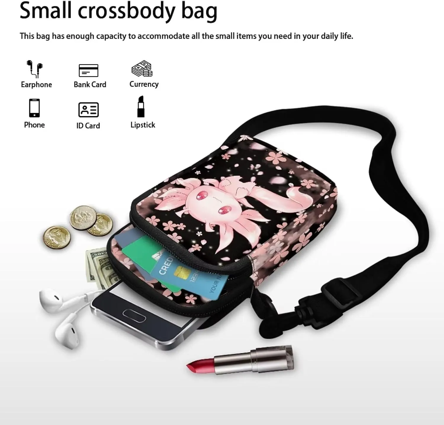 Xpyiqun Crossbody Phone Purse for Women Small Wallet Bags Cross Body Pouches Shoulder Handbag