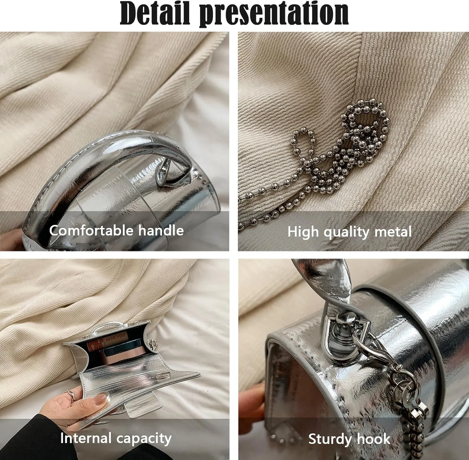 Y2K Top Handle Bag for Women, Stylish Mini Purses Crossbody Shoulder Bags, Clutch for Cocktail Party Prom