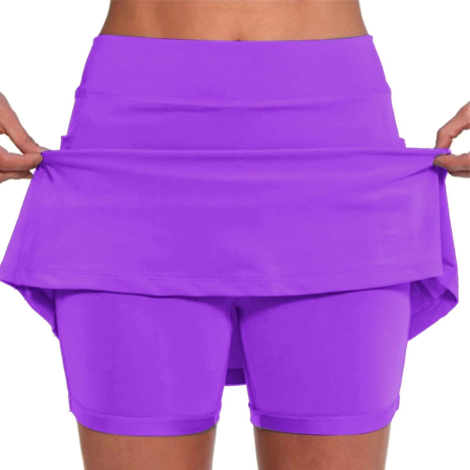 Yoga High Waisted Golf Skirts for Women a Line Tennis Athletic Casual Skort with Inner Shorts Yoga Pants