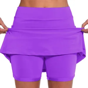 Yoga High Waisted Golf Skirts for Women a Line Tennis Athletic Casual Skort with Inner Shorts Yoga Pants