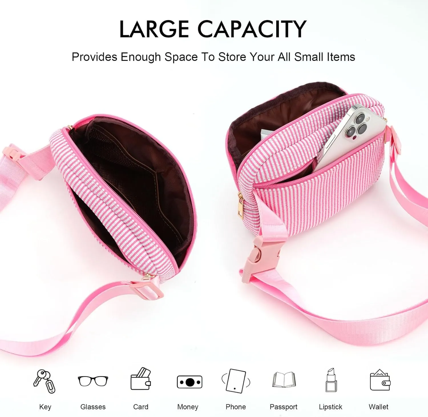 YOOLIFE Birthday Gifts | Birthday Gifts for 4 5 6 7 8 9 10 11 12 13 Year Old Girls | Gifts for Kids Daughter Crossbody Bag Belt Bag Trendy Stuff | Birthday Gifts For Toddler | Pink S