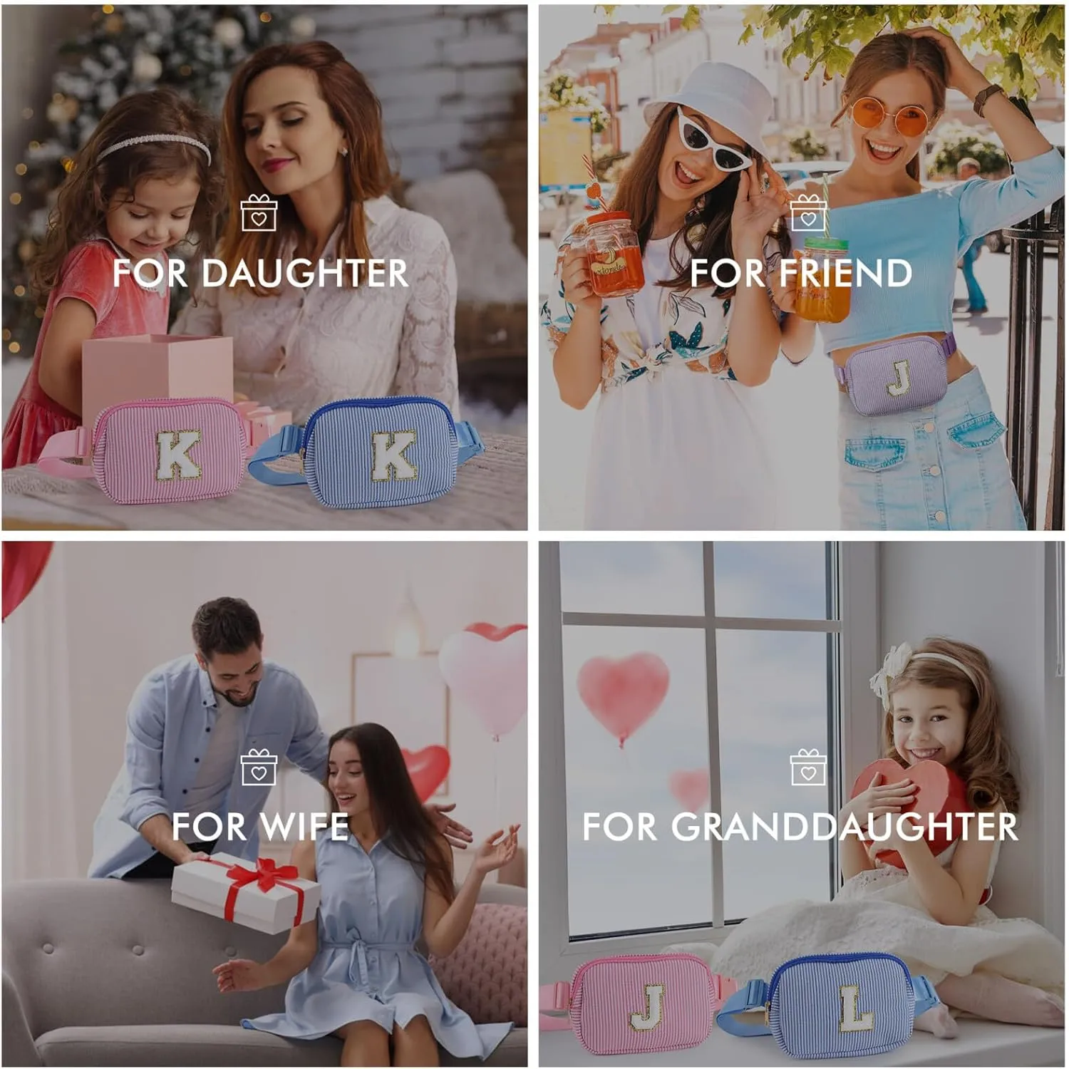 YOOLIFE Birthday Gifts | Birthday Gifts for 4 5 6 7 8 9 10 11 12 13 Year Old Girls | Gifts for Kids Daughter Crossbody Bag Belt Bag Trendy Stuff | Birthday Gifts For Toddler | Pink S