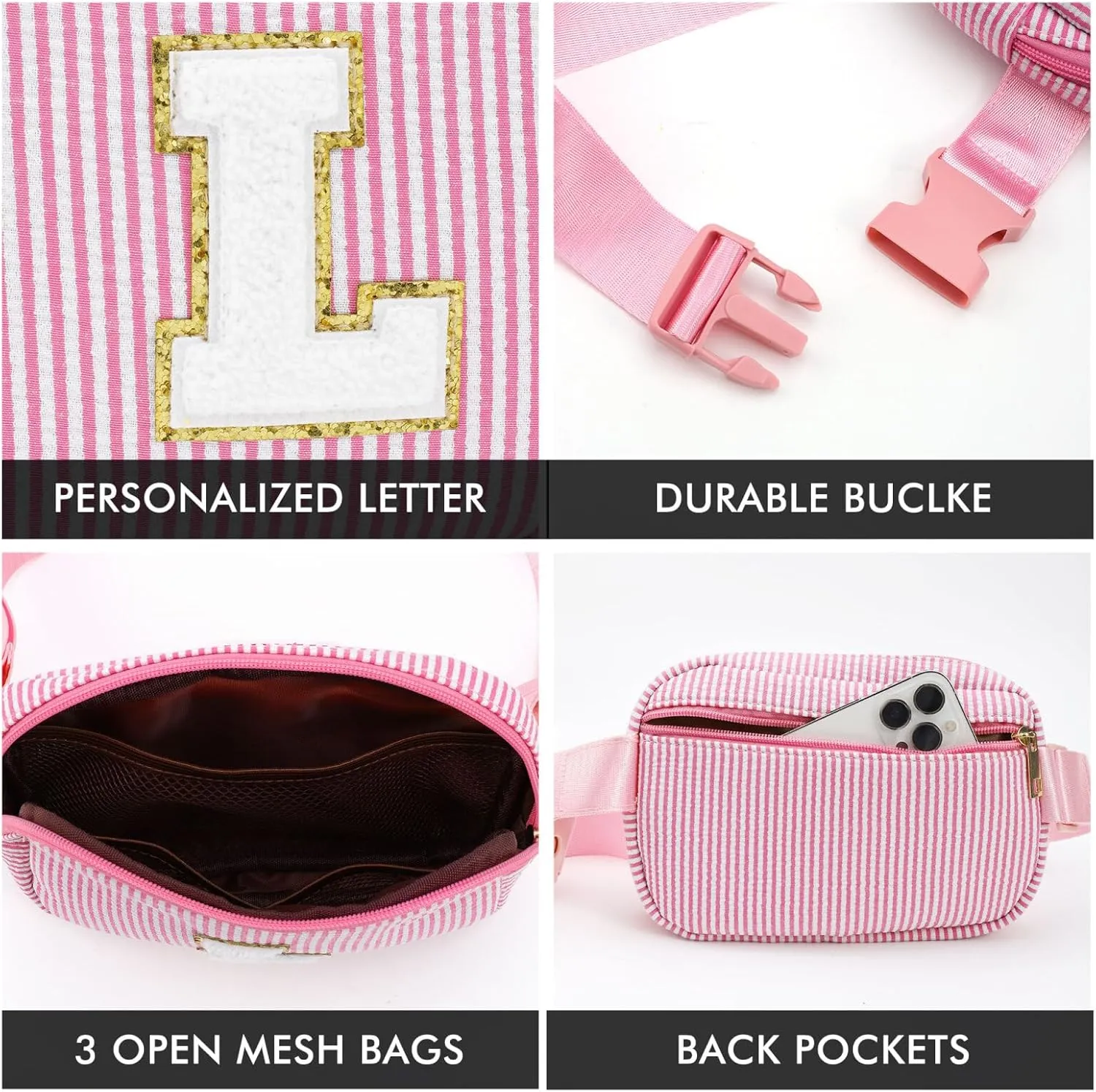 YOOLIFE Birthday Gifts | Birthday Gifts for 4 5 6 7 8 9 10 11 12 13 Year Old Girls | Gifts for Kids Daughter Crossbody Bag Belt Bag Trendy Stuff | Birthday Gifts For Toddler | Pink S