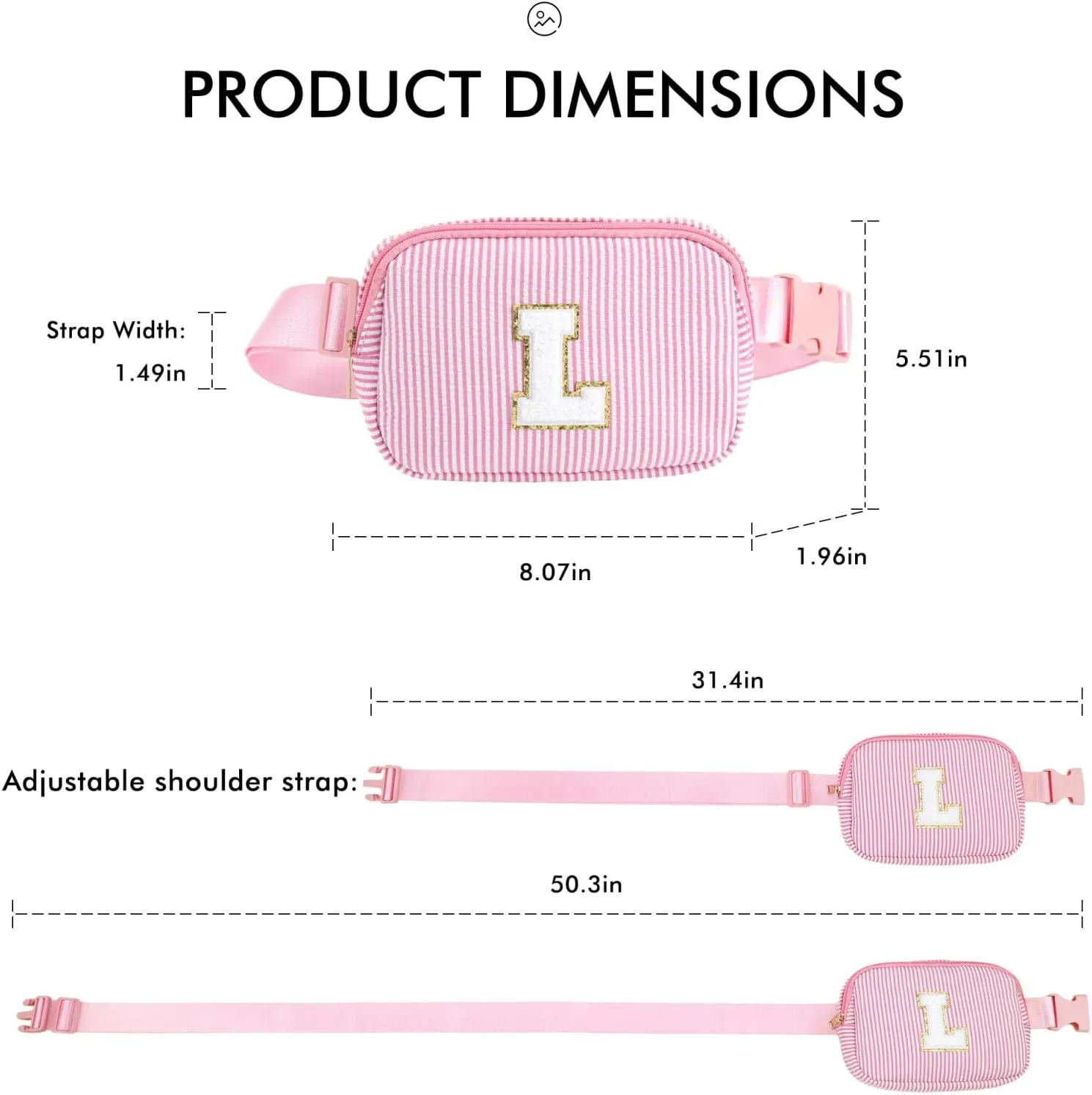 YOOLIFE Birthday Gifts | Birthday Gifts for 4 5 6 7 8 9 10 11 12 13 Year Old Girls | Gifts for Kids Daughter Crossbody Bag Belt Bag Trendy Stuff | Birthday Gifts For Toddler | Pink S