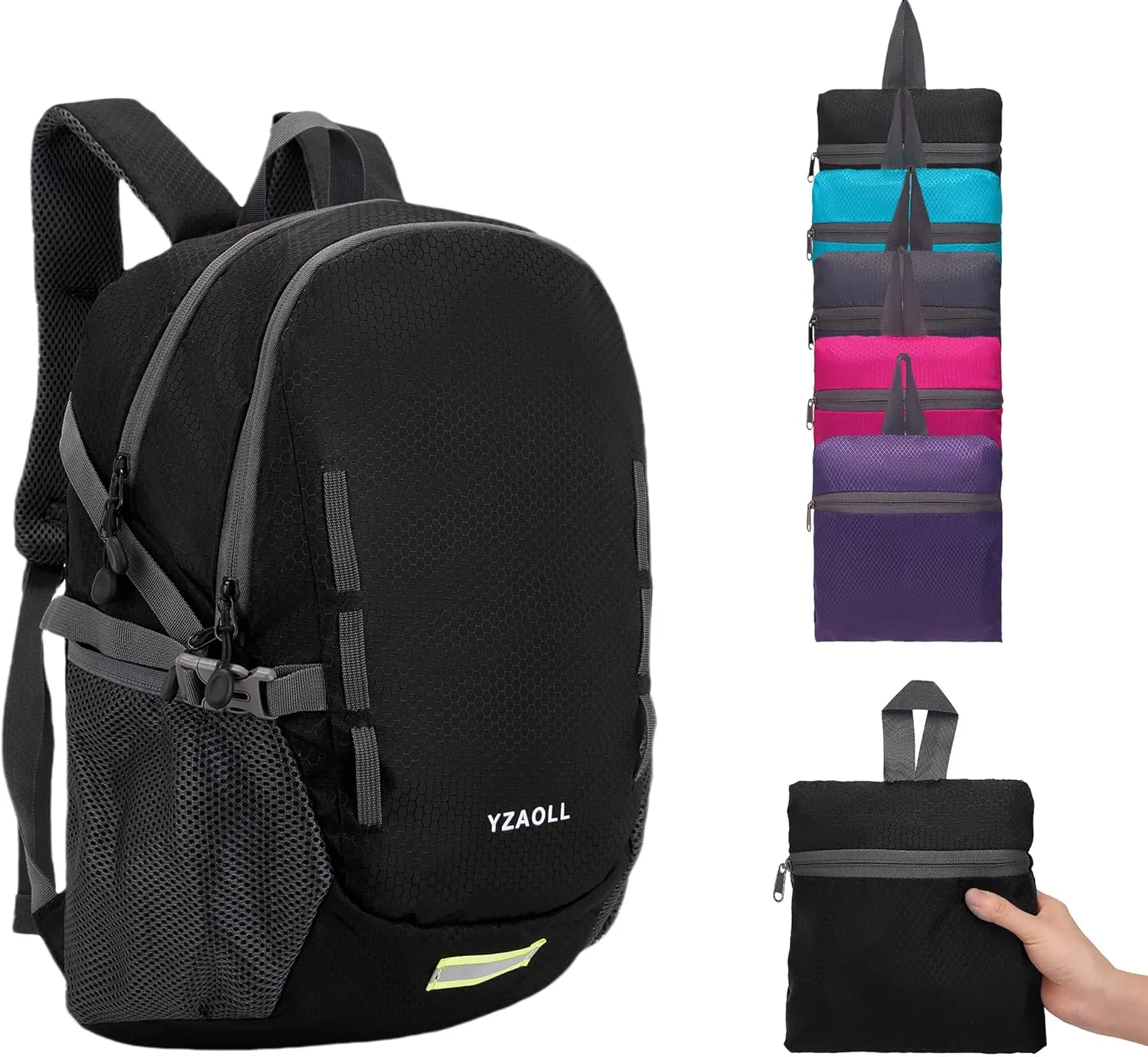 YZAOLL Ultra Lightweight Packable Backpack 20L Foldable Backpack Water Resistant Daypack for Women Men Travel Hiking Backpack