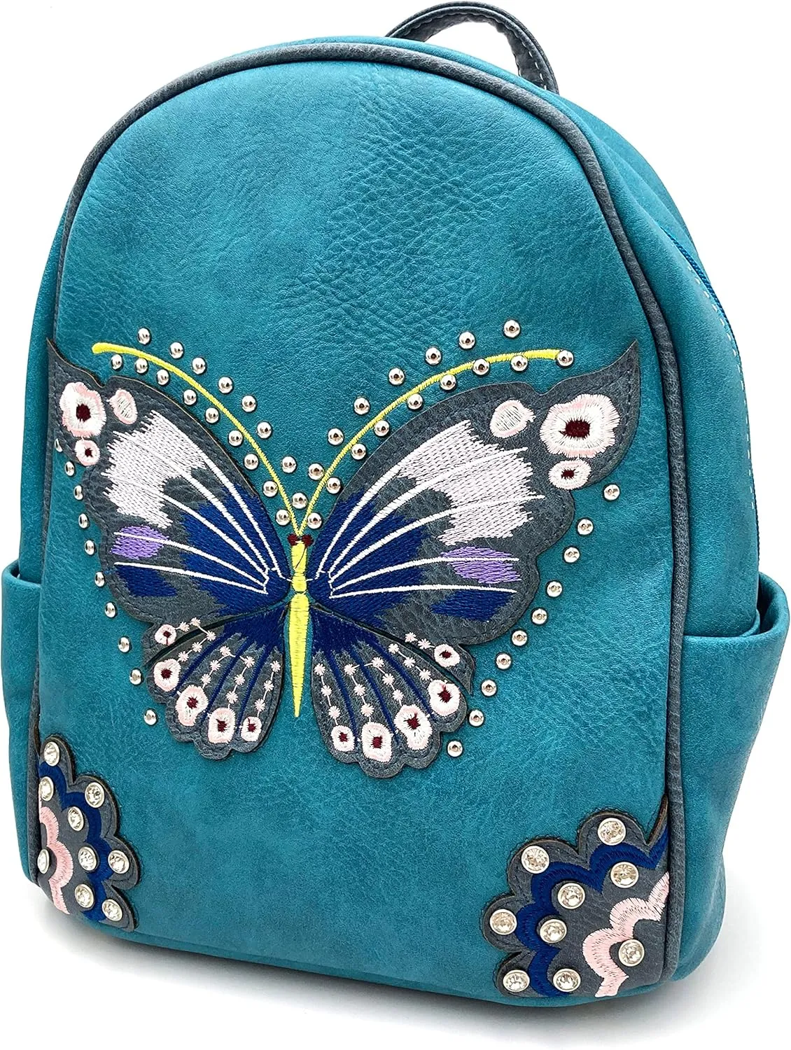Zelris Peacock Butterfly Floral Embroidery Conceal Carry Women Handbag