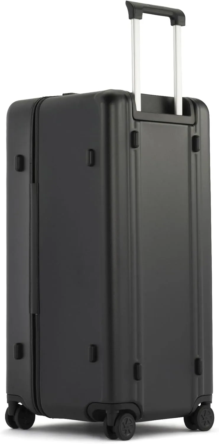 ZERO Halliburton Classic Lightweight 4.0 Rolling Trunk Large, Hardside 31-Inch, 4 Dual Spinner Wheels, Telescoping Handle, Front & Side Handles, TSA Accepted Lock, 99L, Matte Finish- Black