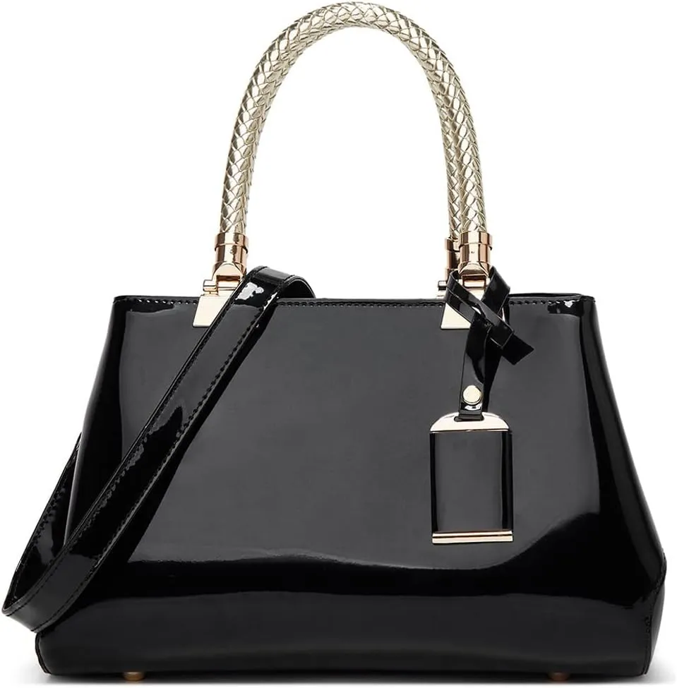 ZiMing Patent Leather Handbags and Purses for Women Evening Bags Satchel Handbag Top Handel Bag Ladies Shoulder Crossbody Bag
