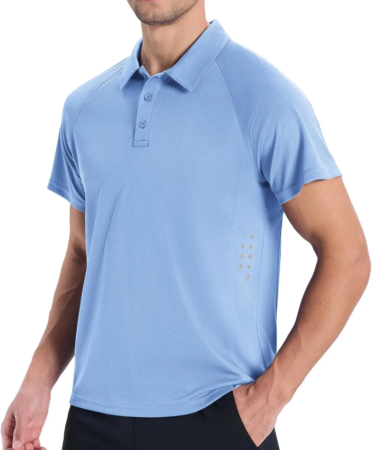 ZITY 3 Pack Polo Shirts for Men Cool Dry Outdoor Fishing Athletic Fit Short Sleeve Collared T-Shirts