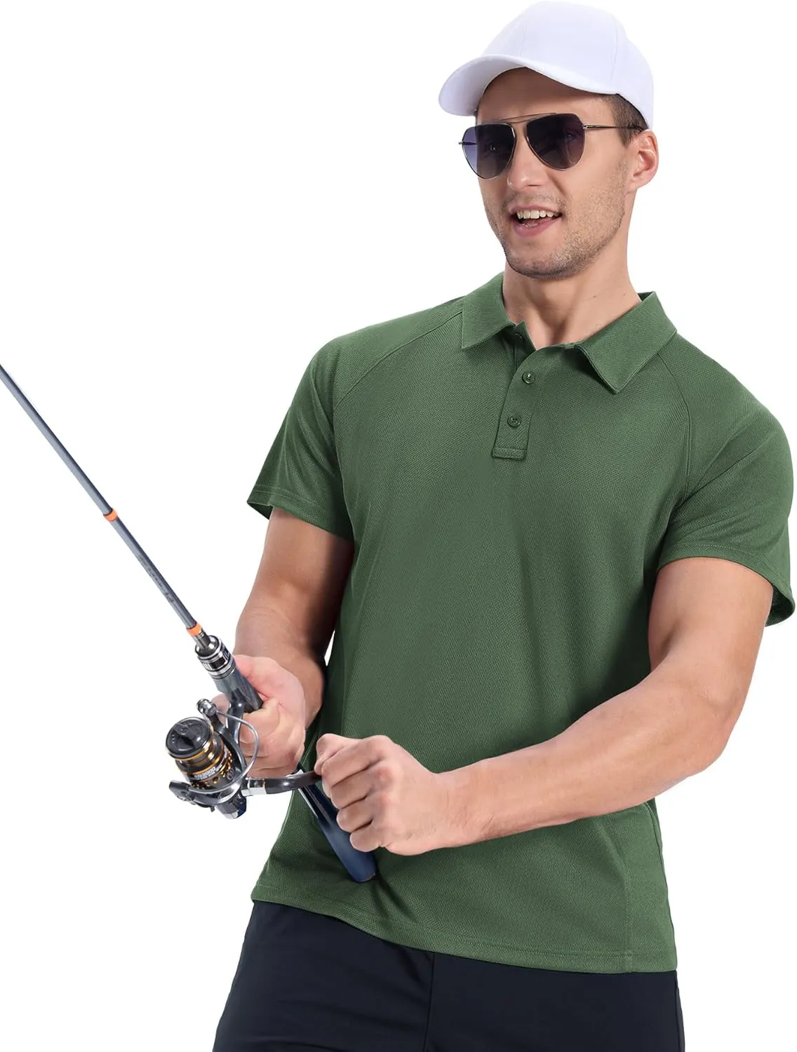 ZITY 3 Pack Polo Shirts for Men Cool Dry Outdoor Fishing Athletic Fit Short Sleeve Collared T-Shirts