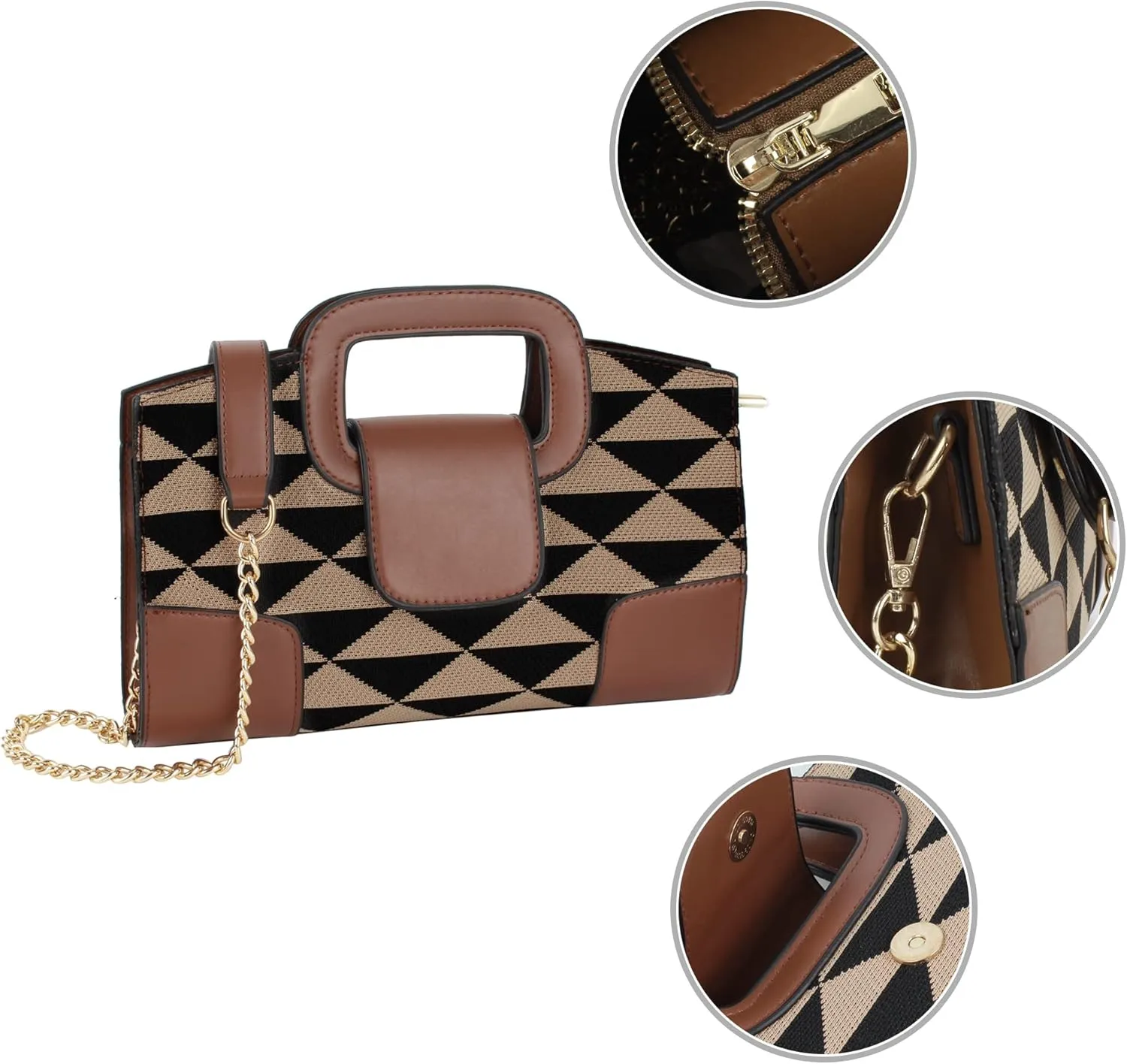 ZLMBAGUS Women Vintage Flap Tote Top Handle Satchel Handbags PU Leather Clutch Purse Shoulder Bag