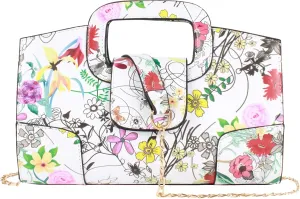 ZLMBAGUS Women Vintage Flap Tote Top Handle Satchel Handbags PU Leather Clutch Purse Shoulder Bag